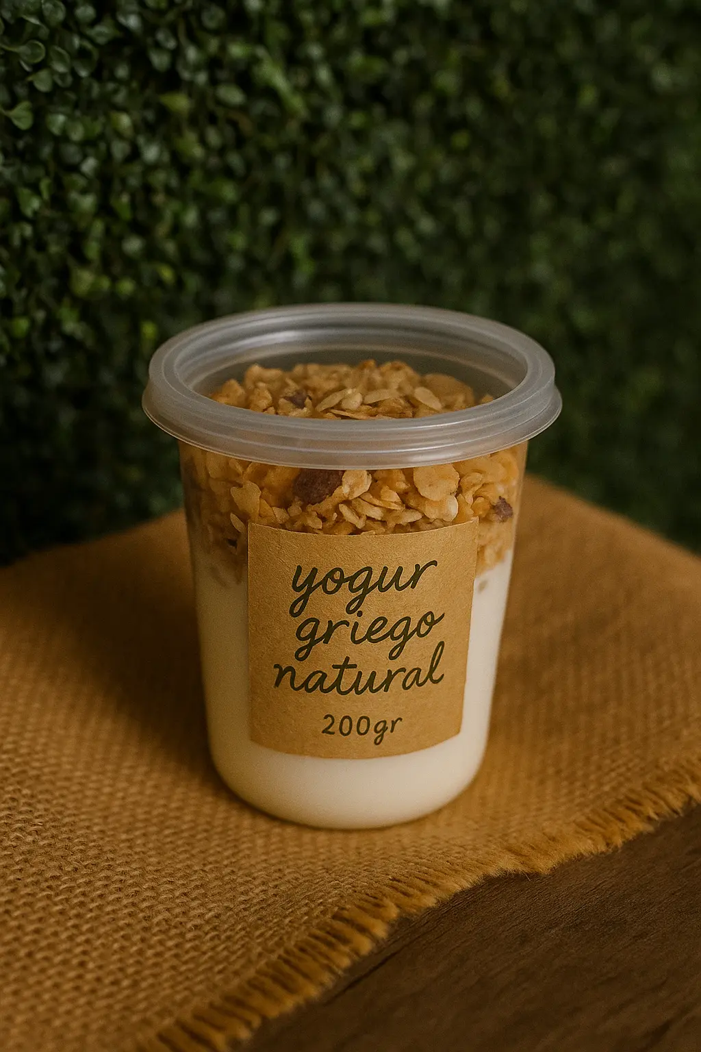 Yogur natural con granola